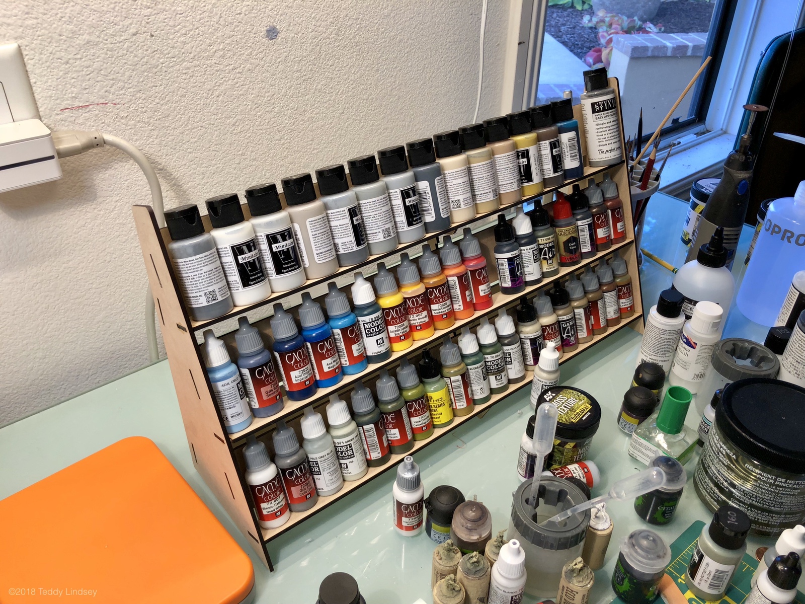 New paint rack for miniature paints - Made on a Glowforge